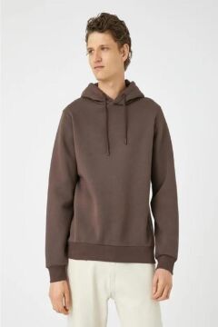 Koton Erkek Basic Kapşonlu Sweat Uzun Kollu