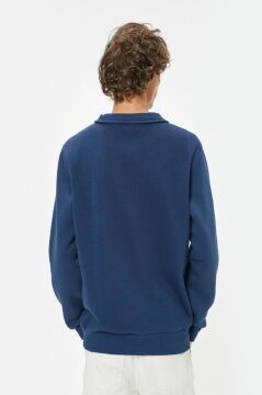 Koton Yarım Fermuarlı Yaka Sweatshirt Uzun Kollu Pamuk Karışımlı