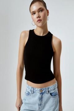 Koton Ribanalı Basic Atlet Pamuklu Slim Fit