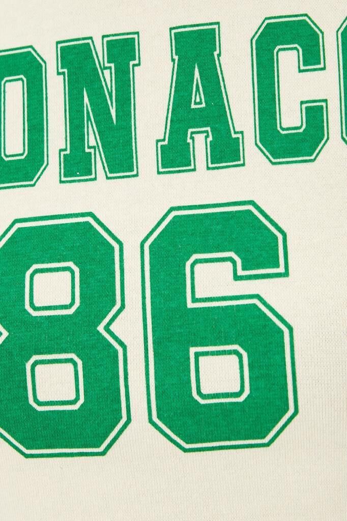 Koton Crop Monaco Tişört Kısa Kollu Bisiklet Yaka Pamuklu Slim Fit