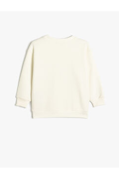 Koton Erkek Çocuk Hayvan Baskılı Sweatshirt Bisiklet Yaka Boxy Pamuk Karışımlı