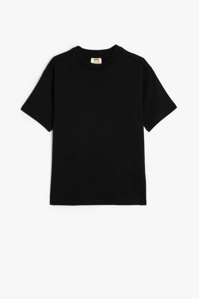 Koton Erkek Çocuk Basic Oversize Tişört Kısa Kollu Bisiklet Yaka Pamuklu