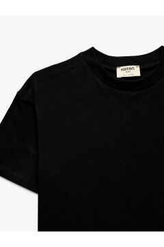 Koton Erkek Çocuk Basic Oversize Tişört Kısa Kollu Bisiklet Yaka Pamuklu