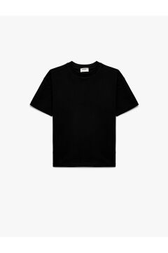 Koton Erkek Çocuk Basic Oversize Tişört Kısa Kollu Bisiklet Yaka Pamuklu