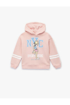 Koton Kız Çocuk Lisanslı Lola Bunny Baskılı Uzun Kollu Şardonlu Kapşonlu Sweatshirt