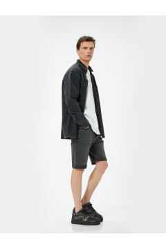 Koton Kot Şort Slim Fit 5 Cepli Düğmeli
