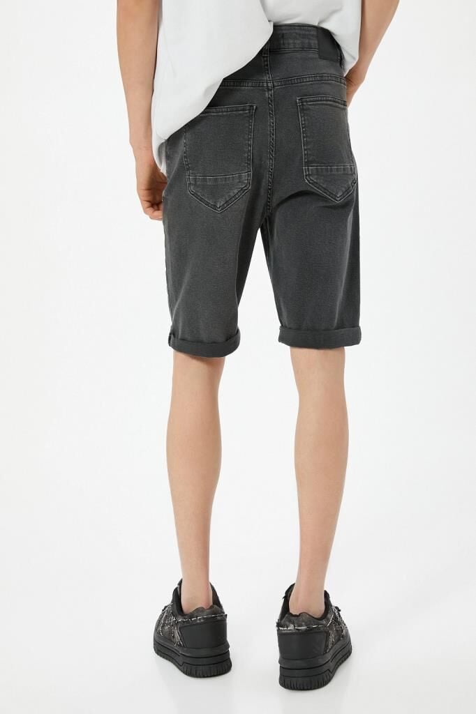 Koton Kot Şort Slim Fit 5 Cepli Düğmeli