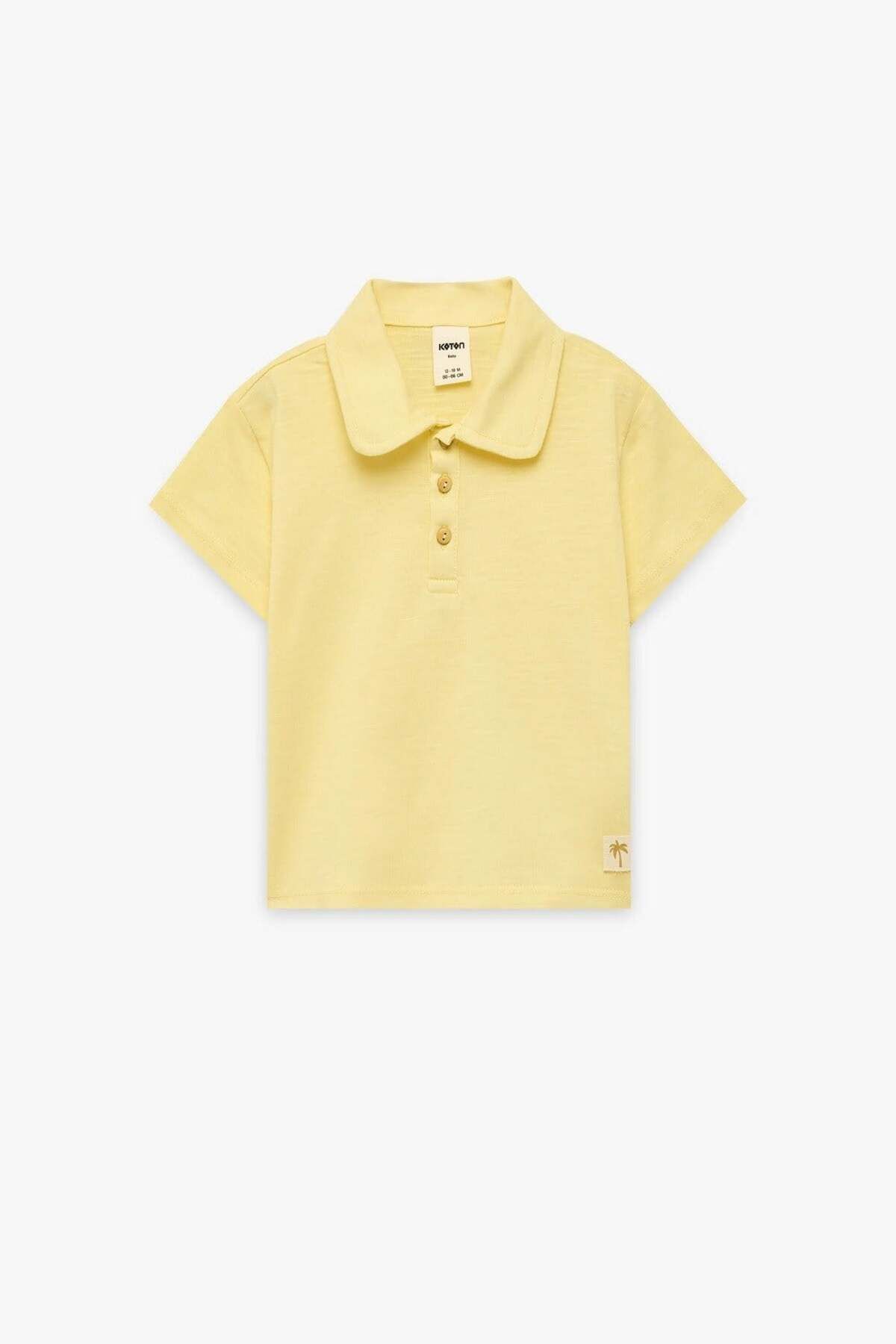Koton Erkek Bebek Pamuklu Düğmeli Kısa Kollu Polo Yaka Tişört
