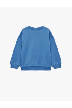 Koton Erkek Bebek Baskılı Uzun Kollu Bisiklet Yaka Pamuklu Şardonlu Sweatshirt