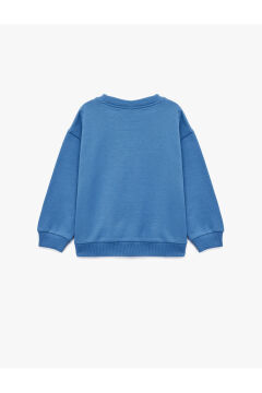 Koton Erkek Bebek Baskılı Uzun Kollu Bisiklet Yaka Pamuklu Şardonlu Sweatshirt