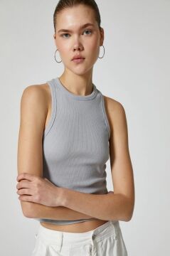 Koton Basic Halter Yaka Atlet Ribanalı Pamuklu