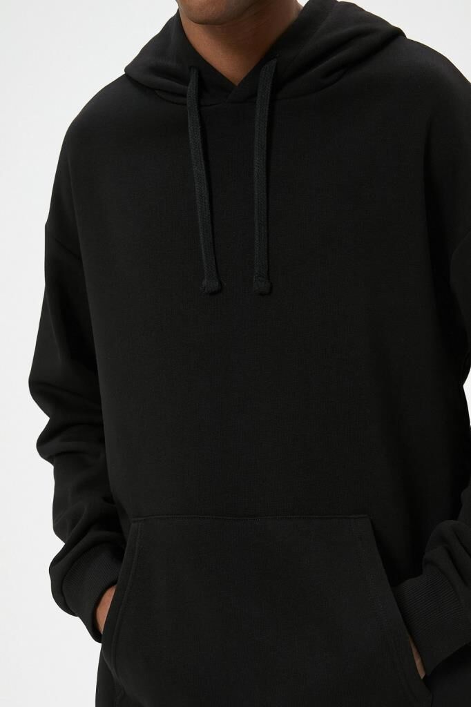 Koton Oversize Sweatshirt Kapşonlu Uzun Kollu Kanguru Cep Detaylı