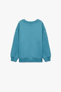 Koton Erkek Bebek Pamuklu Uzun Kollu Bisiklet Yaka Köpek Baskılı Şardonlu Sweatshirt