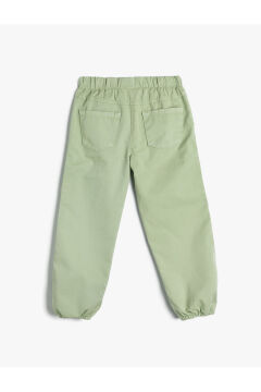 Koton Kız Bebek Paraşüt Kot Pantolon Pamuklu Beli Lastikli Cepli - Parachute Jean