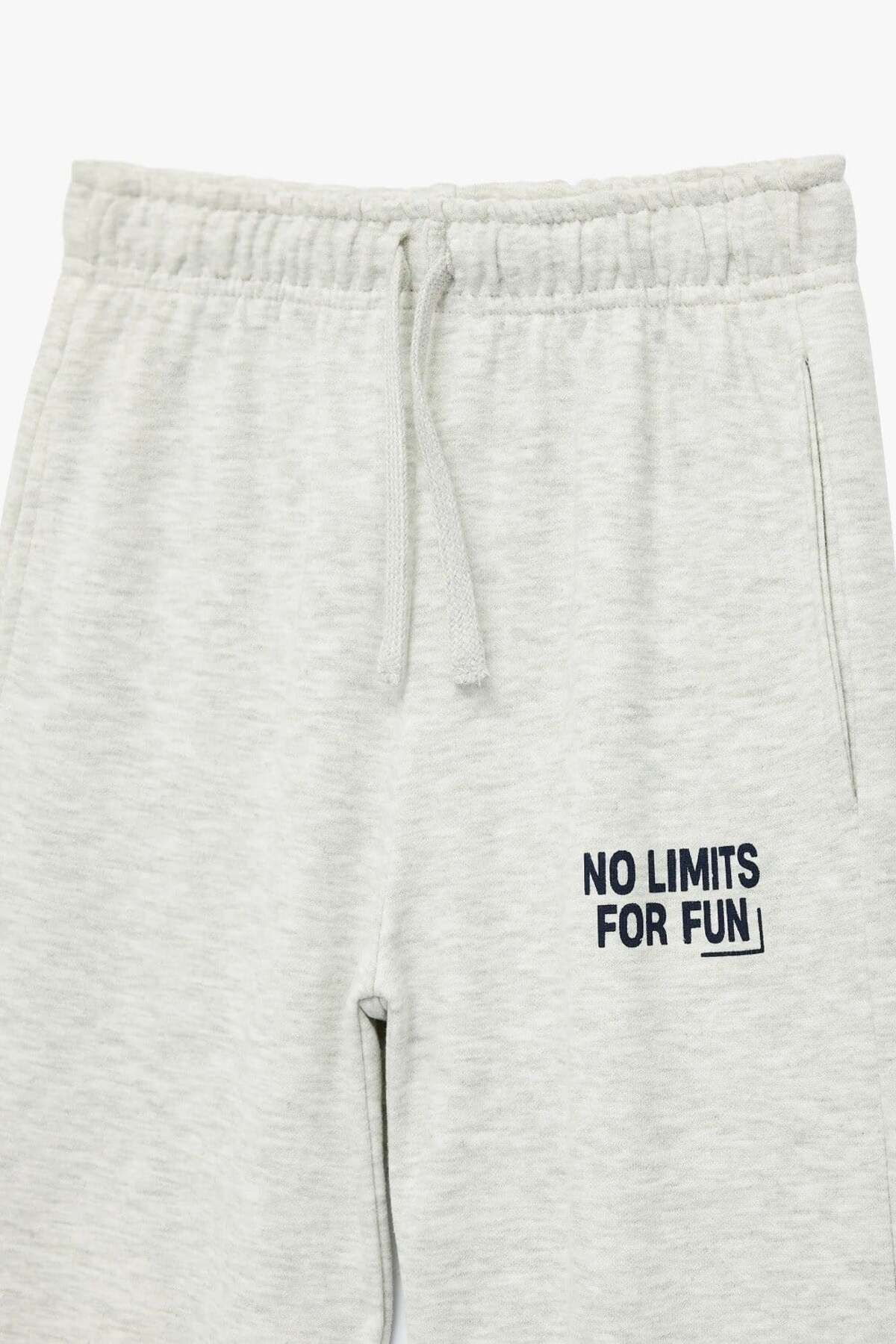 Koton Çocuk Baskı Detaylı Beli Lastikli Pamuklu Oversize Jogger Eşofman Altı