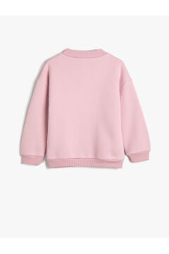 Koton Kız Çocuk Sweatshirt Slogan Baskılı Uzun Kollu Şardonlu