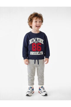 Koton Erkek Bebek Pamuklu Beli Bağcıklı Üç İplik Şardonlu Jogger Eşofman Altı