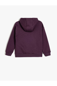 Koton Erkek Çocuk Oversize Kapşonlu Sweatshirt Baskı Detaylı Uzun Kollu