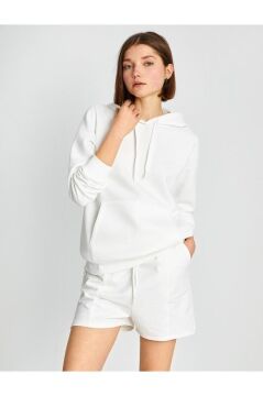 Koton Kadın Koton Kapüşonlu Sweatshirt Kanguru Cepli 3WAL10025IK