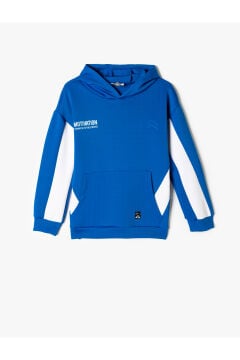 Koton Erkek Çocuk Kapşonlu Sweatshirt Kanguru Cepli Uzun Kollu