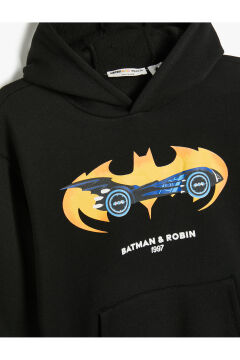 Koton Erkek Çocuk Batman Kapşonlu Sweatshirt Lisanslı Uzun Kollu