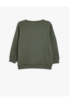 Koton Erkek Çocuk Sweatshirt Uzun Kollu Bisiklet Yaka Futbol Temalı Baskı Detaylı