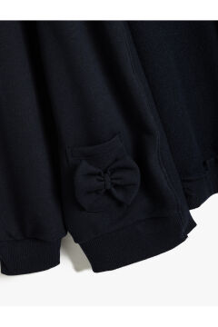 Koton Kız Çocuk Okul Sweatshirt Uzun Kollu Fiyonk Detaylı