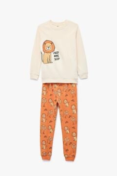Koton Erkek Bebek Aslan Baskılı 2'li Pamuklu Pijama Takımı