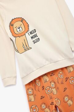 Koton Erkek Bebek Aslan Baskılı 2'li Pamuklu Pijama Takımı
