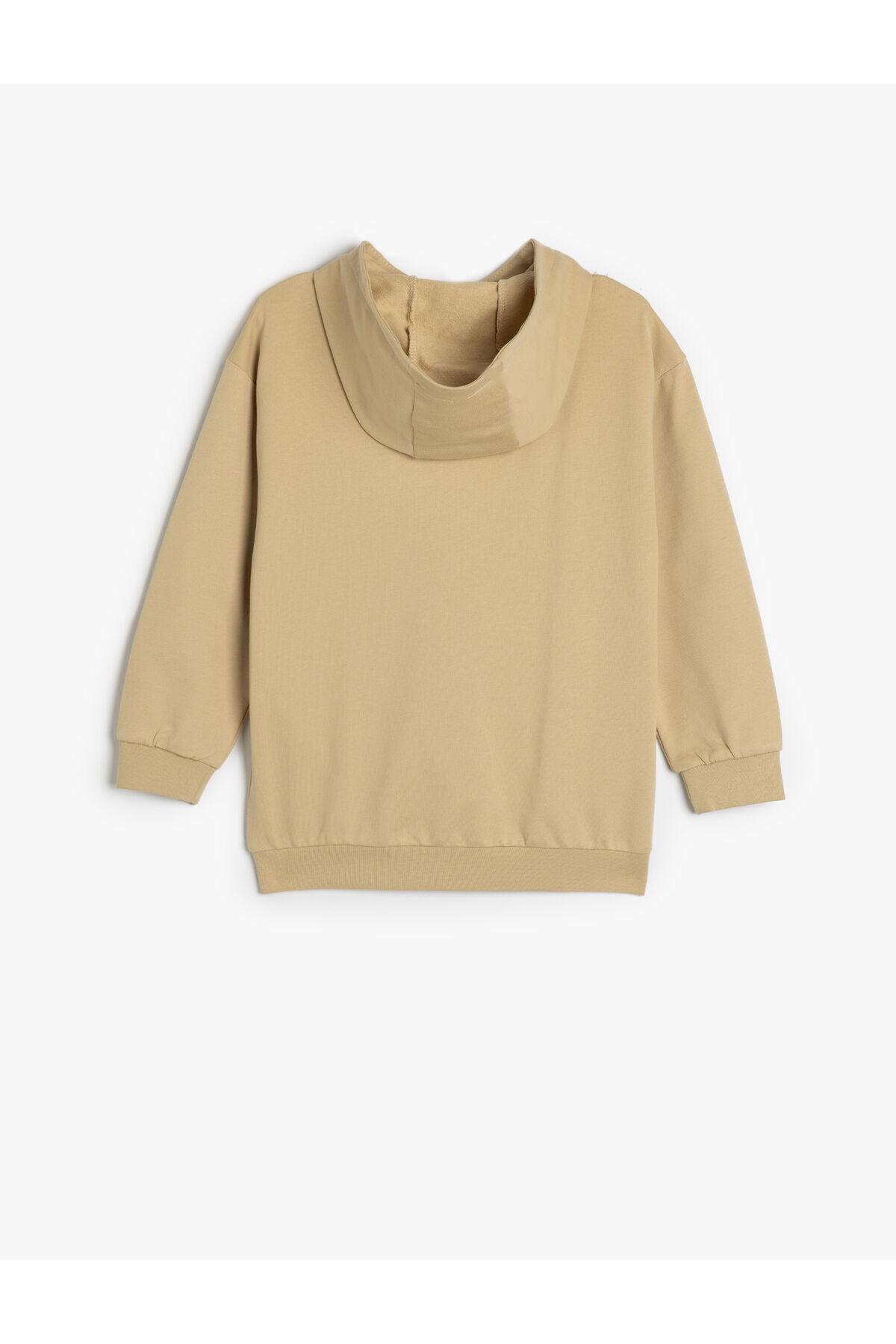 Koton Çocuk Oversize Kapşonlu Fermuarlı Sweatshirt Cepli Uzun Kollu Pamuklu Şardonlu