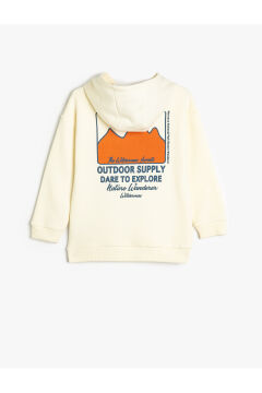 Koton  Çocuk Uzun Kollu Kapşonlu Sweatshirt Baskı Detaylı