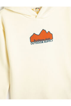 Koton  Çocuk Uzun Kollu Kapşonlu Sweatshirt Baskı Detaylı