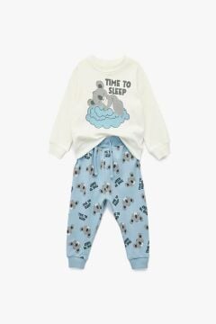 Koton Erkek Bebek Koala Baskılı Uzun Kollu Bisiklet Yaka Pamuklu 2'li Pijama Takımı