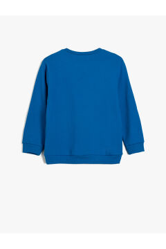 Koton Erkek Çocuk Sweatshirt Uzun Kollu Bisiklet Yaka Futbol Baskılı Şardonlu
