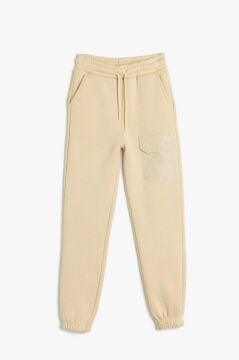 Koton Erkek Çocuk Basic Jogger Eşofman Altı Beli Bağlamalı Cep Detaylı Şardonlu
