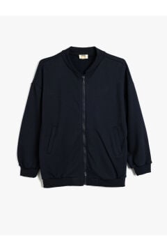 Koton  Çocuk Okul Sweatshirt Uzun Kollu Cep Detaylı Fermuar Kapamalı