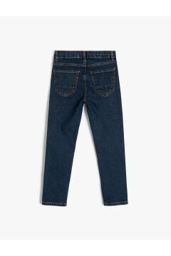 Koton Erkek Çocuk Kot Pantolon Ayarlanabilir Lastikli Pamuklu - Slim Jean