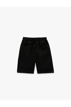 Koton Erkek Çocuk Beli Bağcıklı Cep Detaylı Slim Fit Denim Şort