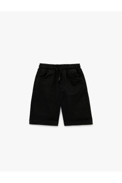 Koton Erkek Çocuk Beli Bağcıklı Cep Detaylı Slim Fit Denim Şort
