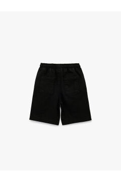 Koton Erkek Çocuk Beli Bağcıklı Cep Detaylı Slim Fit Denim Şort