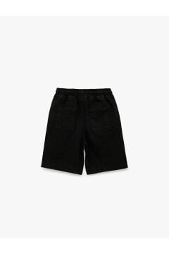 Koton Erkek Çocuk Beli Bağcıklı Cep Detaylı Slim Fit Denim Şort