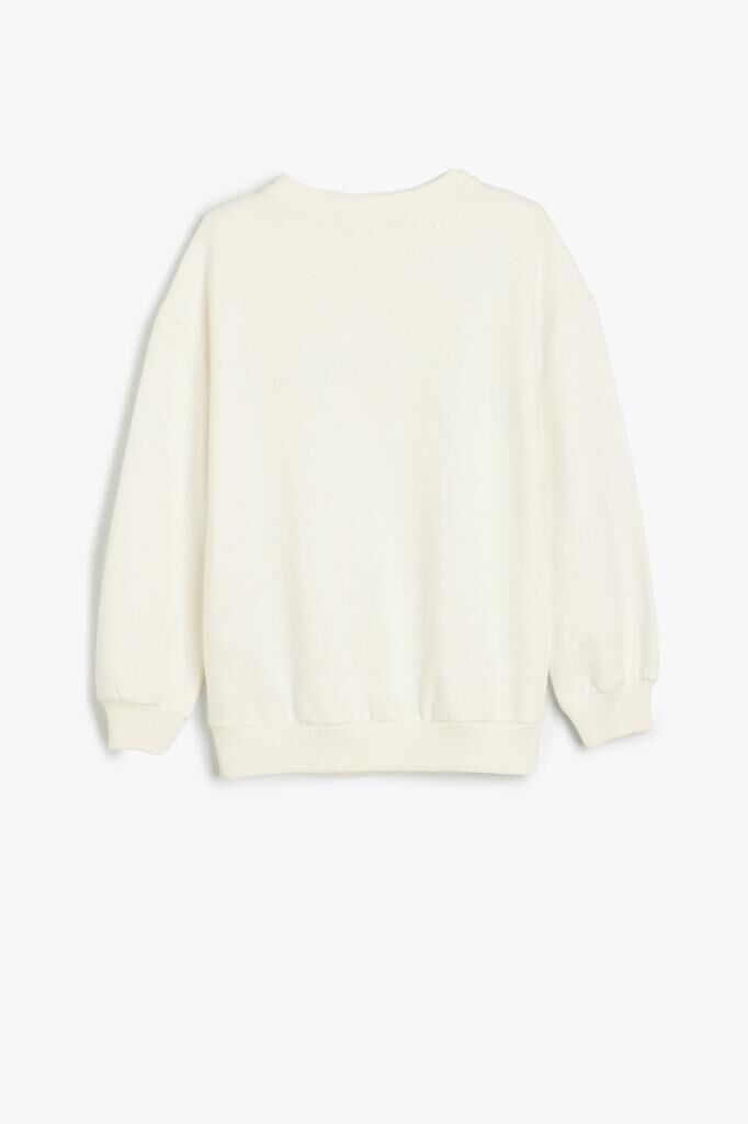 Koton Kız Çocuk Sweatshirt Unicorn Baskılı Bisiklet Yaka Uzun Kollu