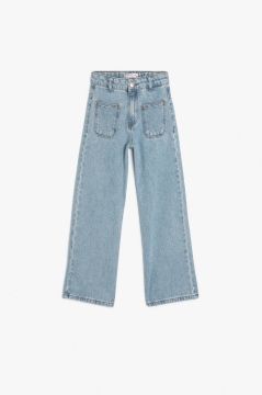 Koton Kız Çocuk Pamuklu Kot Pantolon - Wide Leg