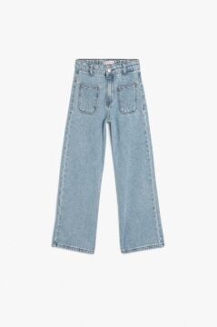 Koton Kız Çocuk Pamuklu Kot Pantolon - Wide Leg