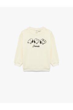 Koton Erkek Bebek Lisanslı Snoopy Baskılı Uzun Kollu Pamuklu Sweatshirt