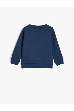 Koton Erkek Bebek Baskılı Uzun Kollu Bisiklet Yaka Pamuklu Sweatshirt