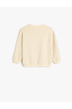 Koton Erkek Bebek Nakış Detaylı Uzun Kollu Bisiklet Yaka Pamuklu Sweatshirt