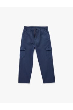 Koton Erkek Bebek Pamuklu Beli Bağlamalı Gabardin Kargo Pantolon