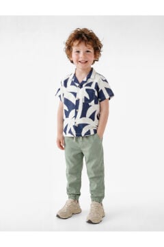 Koton Erkek Bebek Pamuklu Beli Bağcıklı Gabardin Jogger Pantolon