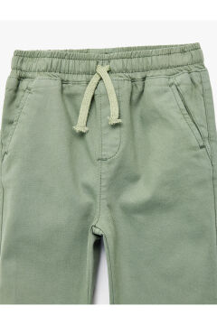 Koton Erkek Bebek Pamuklu Beli Bağcıklı Gabardin Jogger Pantolon